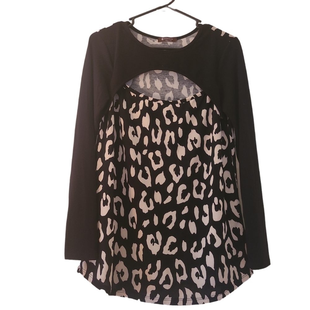 Cut out leopard top